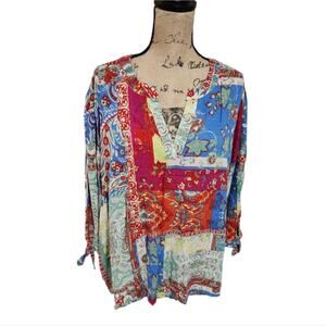 Jones new York Floral Patchwork Blouse Plus Size 3X‎ New!!!
